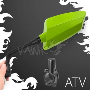VAWiK HAWK Verde Espejos Convexos + Clip de Montaje Manillar Negro 7/8" Moto ε - Imagen 1 de 8