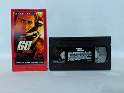 Gone in 60 Seconds (VHS, 2001, Exclusive Video Bonus Edition) Nicolas Cage - Image 1 of 4