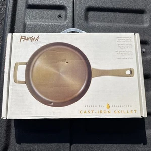 Padella in ghisa Parini 8” collezione olio dorato manico griglia forno pre stagionato - Foto 1 di 4