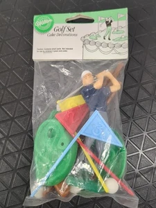 Wilton Decorazione Torta Golf Set Sigillato In Plastica Vintage Set 13 Pezzi - Foto 1 di 3