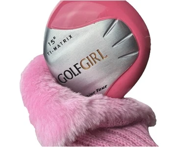 Junior Tour 高尔夫女孩女士粉色 15 * Ti-Matrix LH 球杆低扭矩灯 ~ 封面 — 第 1/4 张图片