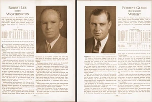 Página de fotos de béisbol vintage de los años 30 Red Worthington & Glenn Wright 1933 - Imagen 1 de 3