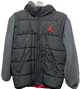Air Jordan Hooded Puffer Jacket Coat Large Kids Boys 12-13 yrs Excellent Vibrant - Picture 1 of 14