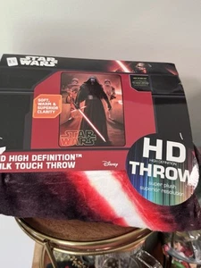 Disney Star Wars: The Force Awakens, "Force Trio" HD Silk Touch Throw Blanket - Picture 1 of 1
