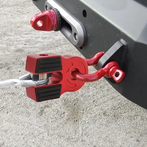 (Red) Flat Winch Shackle 30 000 LB Mount 6061 Aluminum Suitable For ATVs - Picture 1 of 12