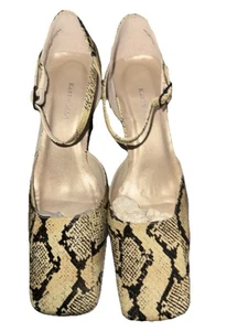Karen Scott Animal Print Square Heel Close Toe Ankle Buckle Size 9.5M - Picture 1 of 10