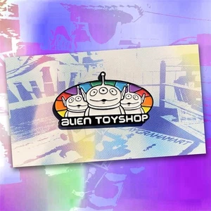 ALIEN TOY SHOP SOFT ENAMEL LAPEL PIN BY CLAY GRAHAM ART - Picture 1 of 1