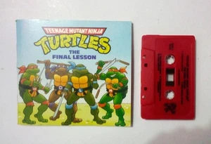 1990 Teenage Mutant Ninja Turtles The Final Lesson Cassette Tape Story Book TMNT - Picture 1 of 3