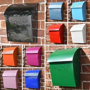 Lockable Wall Mounted Post Parcel Box - Secure Mail Letter Box - Picture 1 of 18