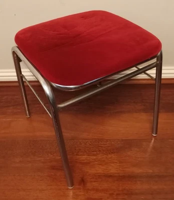 Vintage Red Japanese Arcade Game Center Candy Cabinet Stool Chair (1A) - Image 1 of 3