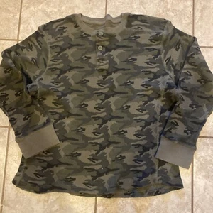 OPEN TRAILS BOYS SIZE L 12/14 CAMO LONG SLEEVE SHIRT Thermal Camo - Picture 1 of 4