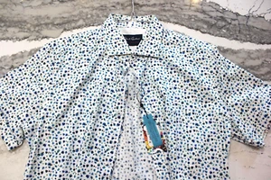 New Robert Graham Short Sleeve Flip Cuff Men's Cotton Shirt XL 2XL XXL NWT Beach - Picture 1 of 7