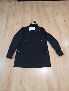 Next Tailoring Giacca Cappotto Uomo Capispalla Nero Zip Taglia Large Resistente alla Doccia - Foto 1 di 12