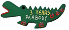 Épingle en bois de crocodile 3 ans steakhouse restaurant Peabody