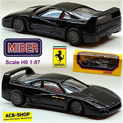 Ferrari F40 Coupe 1987-92 Nero Black 1:87 Miber 1261 - Immagine 1 di 4