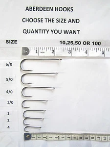 Aberdeen Fishing Hooks Various sizes - Picture 1 of 3