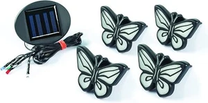 Butterfly Lights-Sets of 4-Solar Powered-Automatically Turns on at Dusk & off at - Picture 1 of 5