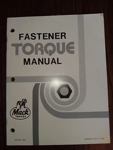 Libro de servicio de reparación manual de par sujetador de camión Mack 1991 - Imagen 1 de 3