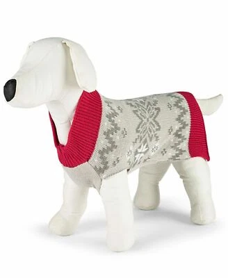 Family Pajamas Winter Fairisle Christmas Holiday Winter Snowflake Pet Sweater XS - Image 1 of 2