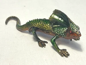 Caja baratija lagarto iguana cristales con bisagras - Imagen 1 de 2