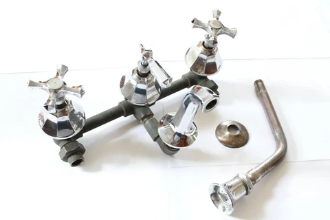 antique tub faucet filler shower sink | vtg victorian shower mixer deco bathroom Cover