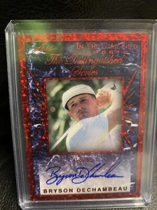 2022 Bryson Dechambeau LEAF ITG USED RED /50 THE DISTINGUISHED SERIES AUTO - Picture 1 of 3