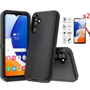 For Samsung Galaxy A14 5G Case Shockproof Rugged Hybrid Cover+Tempered Glass - Picture 1 of 27