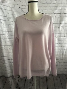 VINCE Lavender 100% Cashmere Long Sleeve Semi Sheer Back Sweater Size Medium - Picture 1 of 7
