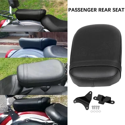 Black Synthetic Leather Passenger Pillion Seat For Honda Shadow ACE 750 VT750C Foto 1 de 4