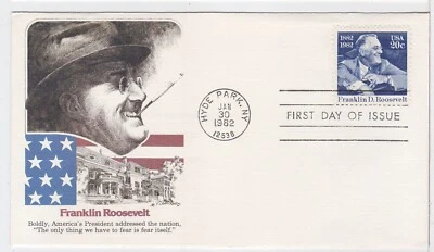 TurtlesTradingPost- Franklin D. Roosevelt- 1982 #1950 Fleetwood Cachet FDC - Image 1 of 2