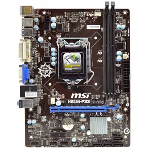 Mainboard MSI H81M-P33 Intel H81 LGA1150 DDR3 Mikro ATX - Bild 1 von 3