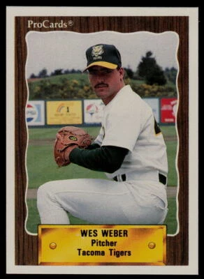 1990 ProCards Wes Weber Tacoma Tigers - Image 1 of 2
