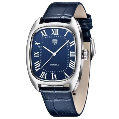 Rolls Timi Luxury Dress Seiko VH31 Quartz 36 mm 5 ATM SS Case Blue Leather Strap - Image 1 of 4