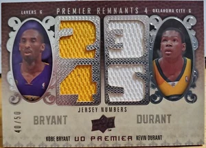 2008-09 UD Premier Remnants 4 - Kobe Bryant & Kevin Durant 40/50 Relic - Bild 1 von 3