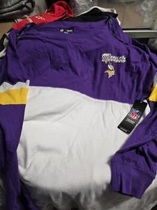 Minnesota Vikings LS 2 Sided T-SHIRT Large NWT - Picture 1 of 2