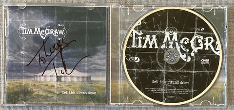 Tim McGraw Signed In-Person Set This Circus Down CD Cover - Authentic Cover