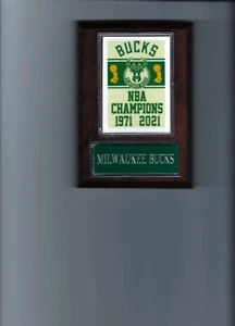 2021 MILWAUKEE BUCKS CHAMPS PLAQUE BASKETBALL NBA CHAMPIONS 1971 - Picture 1 of 1