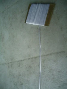 White 1/16” Double Sided Satin Ribbon 7.53 Yds - Picture 1 of 2