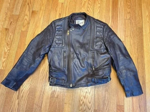 Bermans Cafe Racer Motorrad Schnallenbacks Lederjacke Größe 42 - Bild 1 von 13