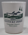 2002 128th Kentucky Derby 2 oz Shot Glass White Multi Colors MINT CONDITION