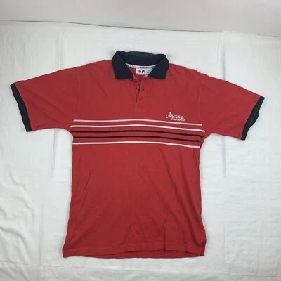 Vintage Mecca Denim Brand Polo Shirt YOUTH XL Red Striped Collared Y2K Grunge - Image 1 of 4