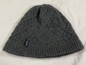 Patagonia Wool Knit Winter/Ski Beanie Women's Wool & Nylon in Dark Gray Clean GC - Picture 1 of 11