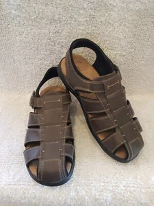 Dockers braun Fischer Gr. 13 Memory Foam verstellbar Fusion Fußbett Sandalen Herren - Bild 1 von 9