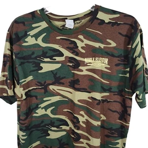 Code V Green Brown Camo T-Shirt Men Size L Noble Elevator Support Our Troops - Picture 1 of 8