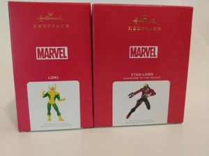 Hallmark Keepsake Ornaments MARVELS "Star-Lord" Guardians of the Galaxy & "Loki" - Picture 1 of 14