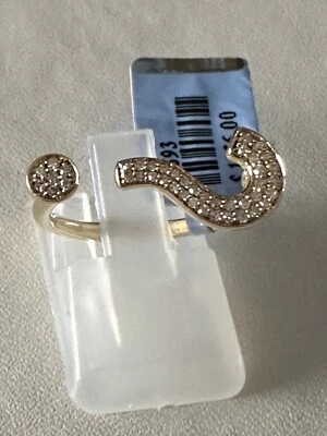 Anillo con racimo de oro rosa de 14 quilates con diamantes, talla 7. Foto 1 de 4