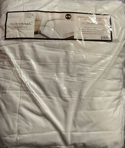 🧷 MODERN THREADS Down alternative reversible comforter white/gray FULL/QUEEN