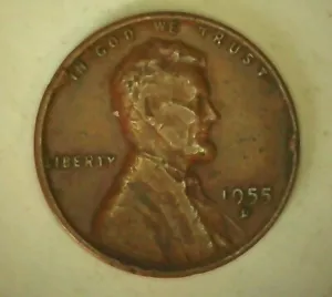 1955 D LINCOLN CENT, DDO AND SEVERAL DIE BREAKS - Picture 1 of 9