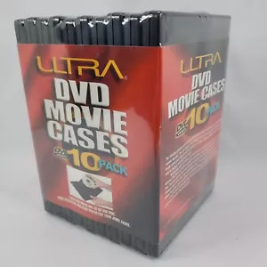 10 pack ULTRA DVD Movie Cases Clear Outer Sleeve Insert Clips New Sealed - Picture 1 of 5