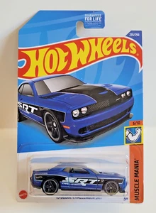 Hot Wheels 2022 Muscle Mania 6/10 '15 Dodge Challenger SRT Blue - Picture 1 of 3